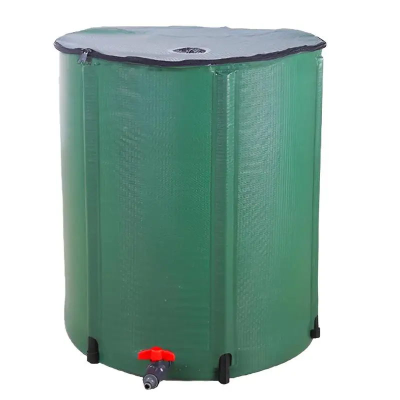 

PVC Rain Barrel Portable Rain Water Storage Barrel for Garden Large Capacity Watering Tank for Outdoor Irrigation Rain Barrel