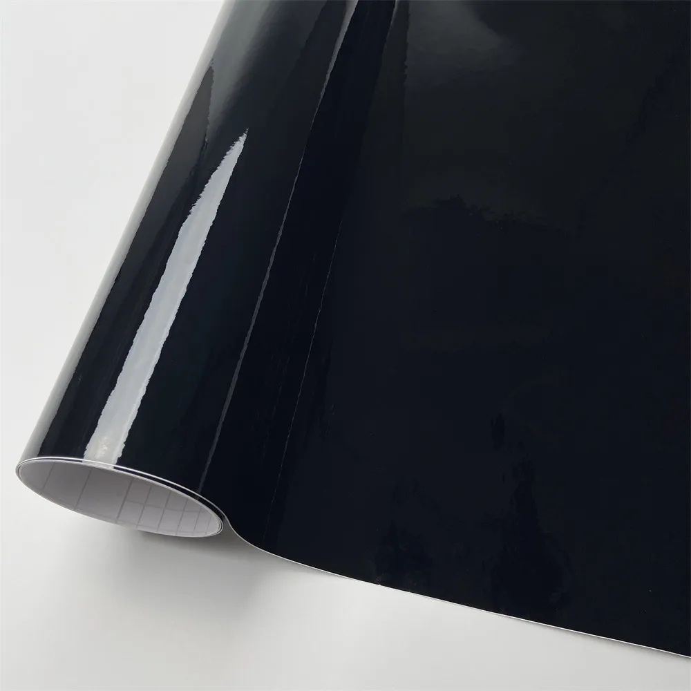 Ultra Glossy Black Vinyl Wrap Film Car Interior Styling Waterproof Sticker Foil for Car Accessories view 6