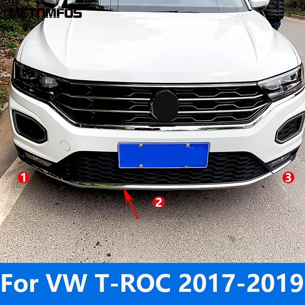 For Volkswagen VW T-ROC TROC 2017 2018 2019 Front Bumper Lip Trim Body Kit Splitter Diffuser Protector Accessories Car Styling