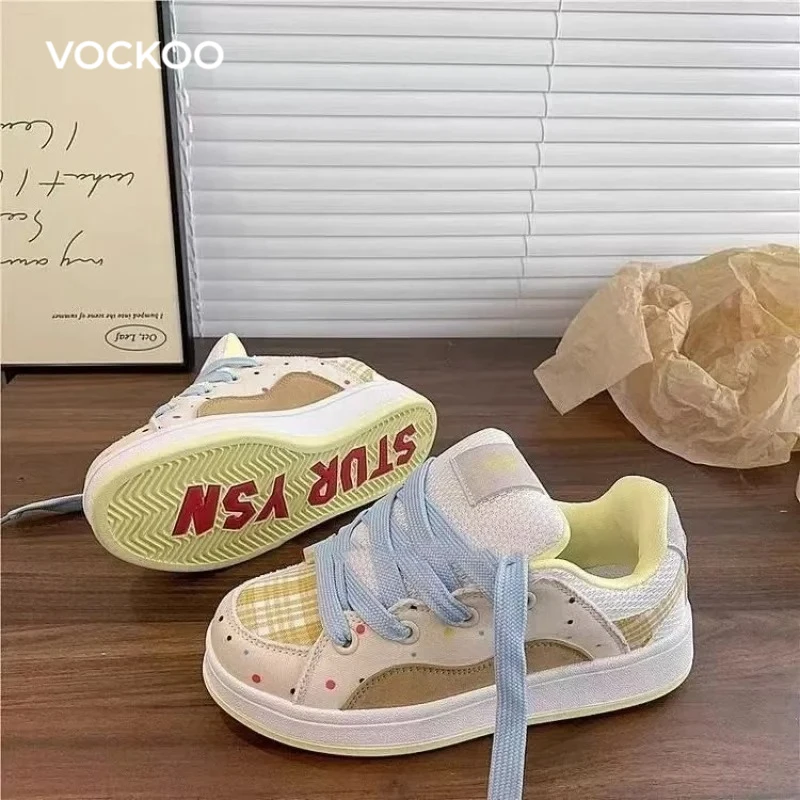 

Женские повседневные туфли VOCKO на толстой подошве, осенняя модная универсальная обувь, подходящая к юбке, с резиновым верхом, не выше щиколотки.