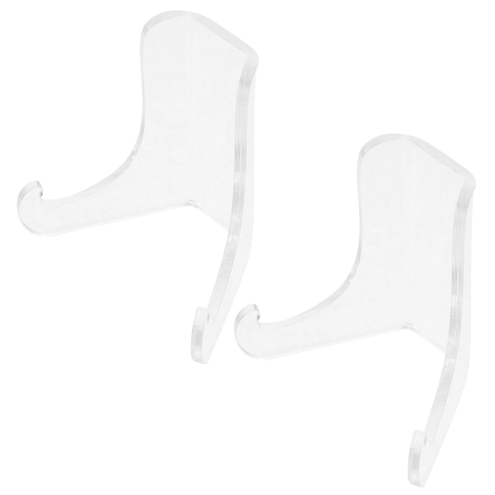 

2pcs Clear Acrylic Stand For Plates Pictures Coins Small Display Holder Lightweight Table Desk Decor Home Office Wedding Party