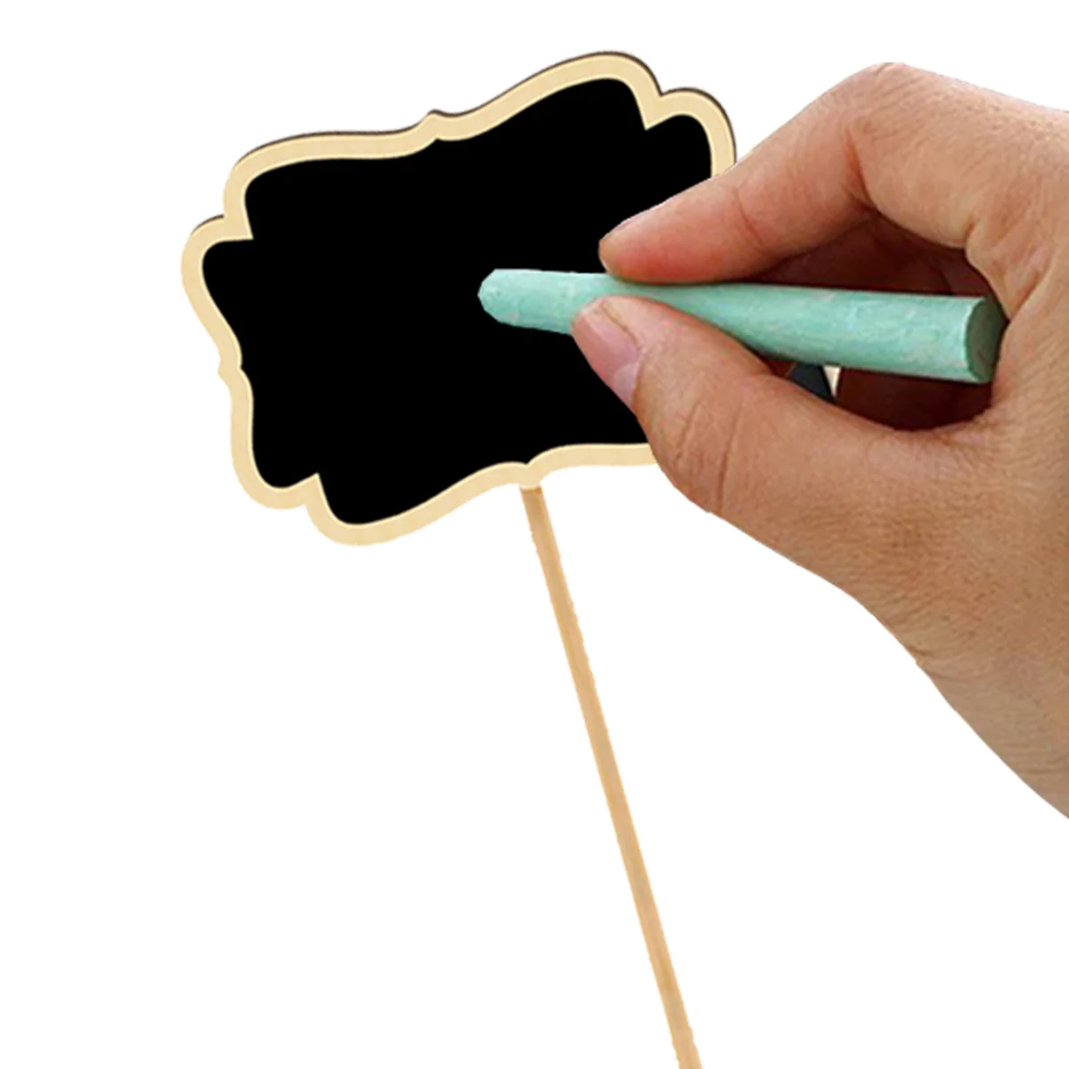 20 قطعة من أغطية السبورة الصغيرة علامات السبورة الخشبية نباتات الحديقة علامات ملصقات الزهور ملصقات الطاولة لحديقة الزفاف #3