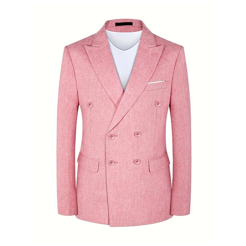 

Suit Blazer Jacket Men's Casual Summer Blazer Lightweight Double-Breasted Men's Jacket Office Wedding Outdoor Casual Occasions