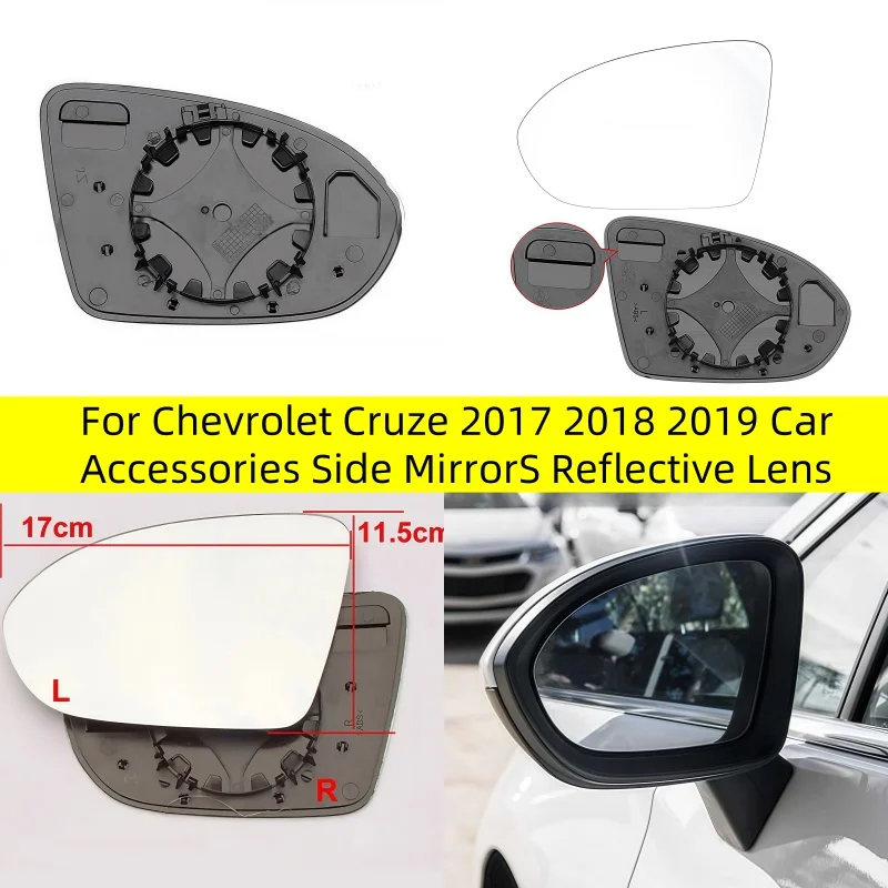 

Car Accessories Side MirrorS Reflective Lens Rearview Mirror Lenses Glass without Heating For Chevrolet Cruze 2017 2018 2019