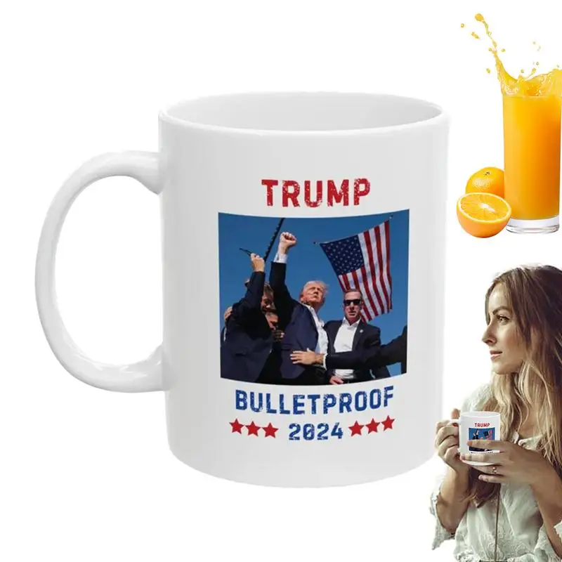 US President Assassination Mug 11oz Bloody Ear Fist Pump PA Butler Rally Cup Large Coffee Mugs Ceramic Drink Cup For Cold Hot