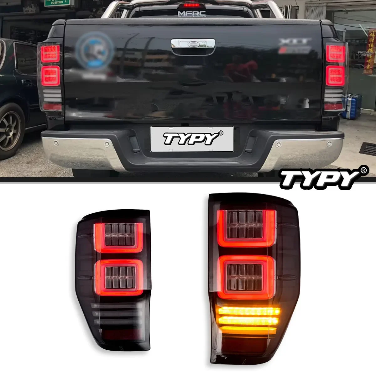

Car Lights LED Tail lamp Assembly 2012-2017 2018 For Ranger With Moving Tuled T6 T7 Car Tail Lights For Ford Ranger Taillight