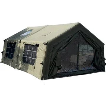 

Luxury 17.2-Inch Green Inflatable House Tent 8-12 Persons Capacity Durable Canvas PVC Cotton Oxford Fabric