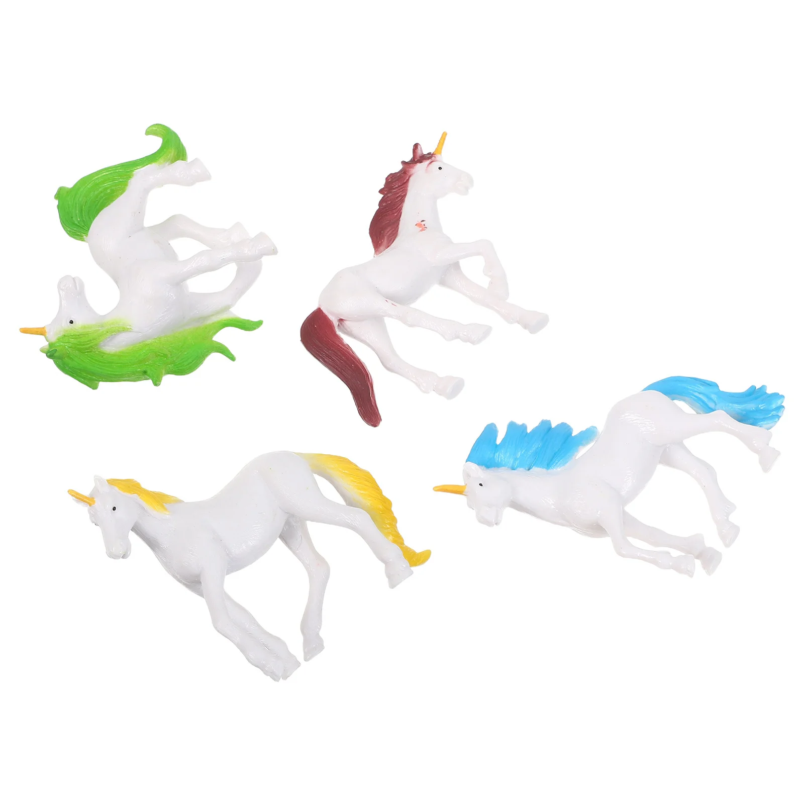 

4pcs Year Of The 2026 Zodiac Animal Statue Chinese New Year Decoration Small Horse Figurines For Home Tabletop Decor - Lucky
