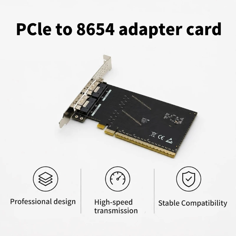 Conversion Card for PCIe x16 to SFF-8654 Drive Planning Use Work 