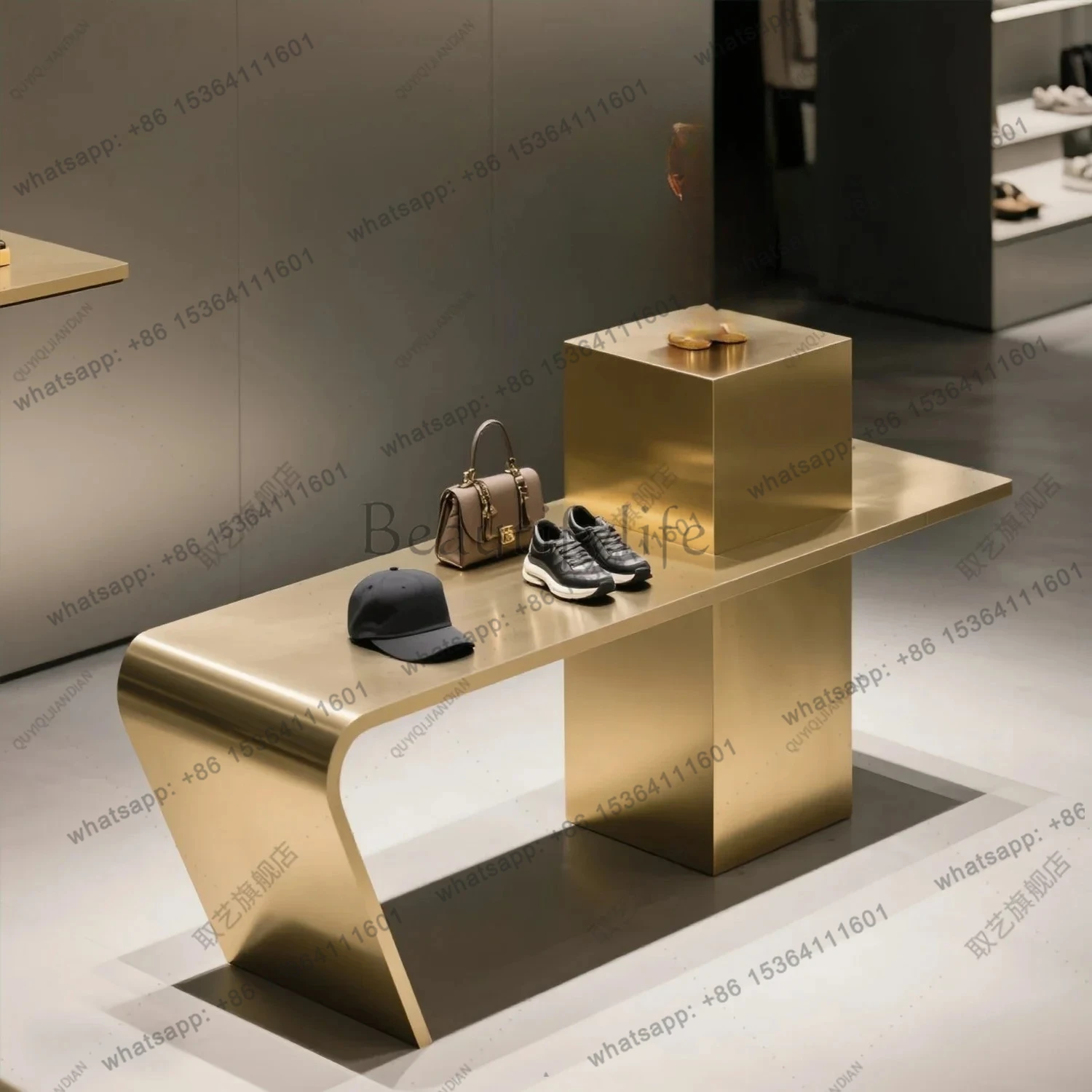 

Clothing Store, Nakajima Table, Women's Clothing Store, Simple And Modern Display Cabinet, Shoe And Bag Display Table In The M