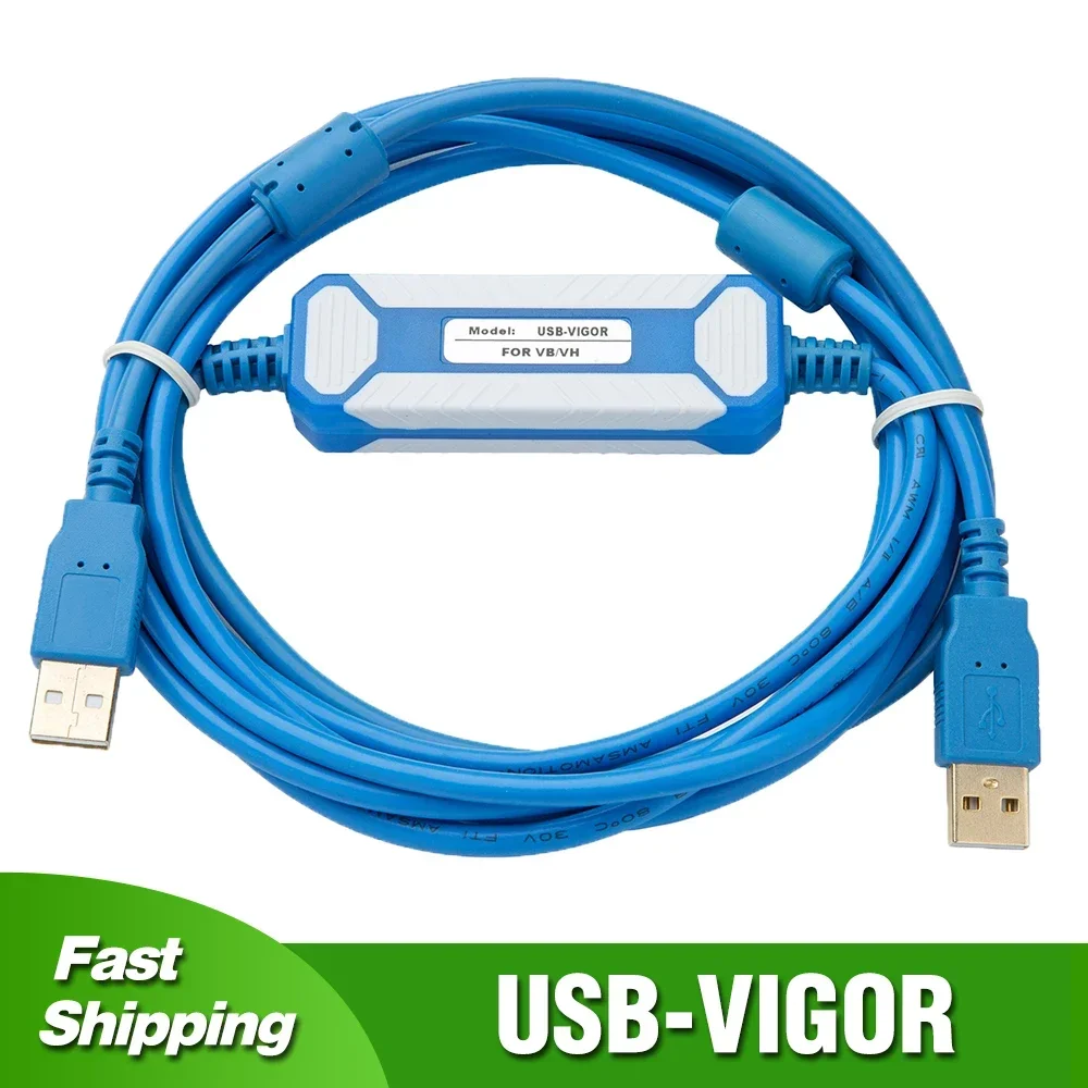 USB-Vigor Programming Cable for Vigor VH VB M Series PLC USB to RS232 Data Download Line