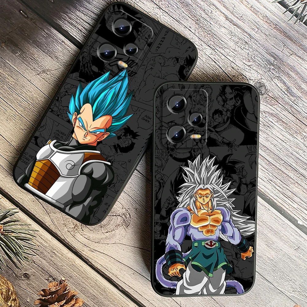 Comic D-Dragon Ball Son Goku For Xiaomi Redmi Note 13 12R 12 12S Turbo 11 11T 11S 10 10S Pro Plus 5G Black Cover Phone Case