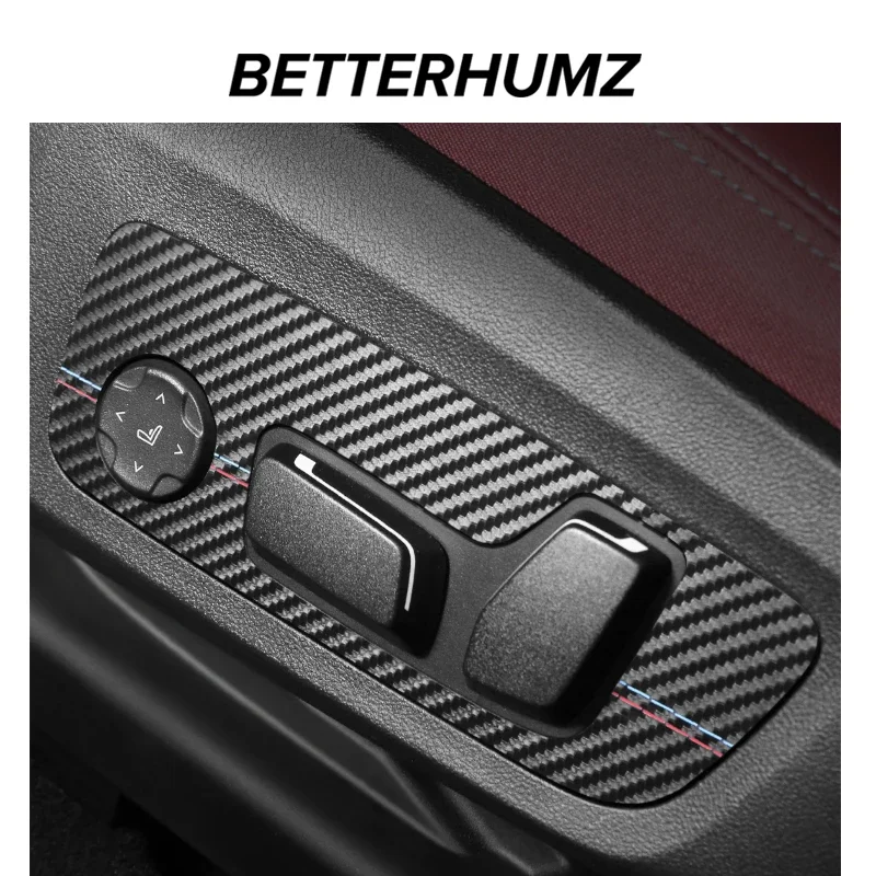 Betterhumz For BMW X3 G01 X4 G02 2018 Seat Adjustment Button Trim Frame Panel Made of Alcantara Sticker Car Interior Accessories