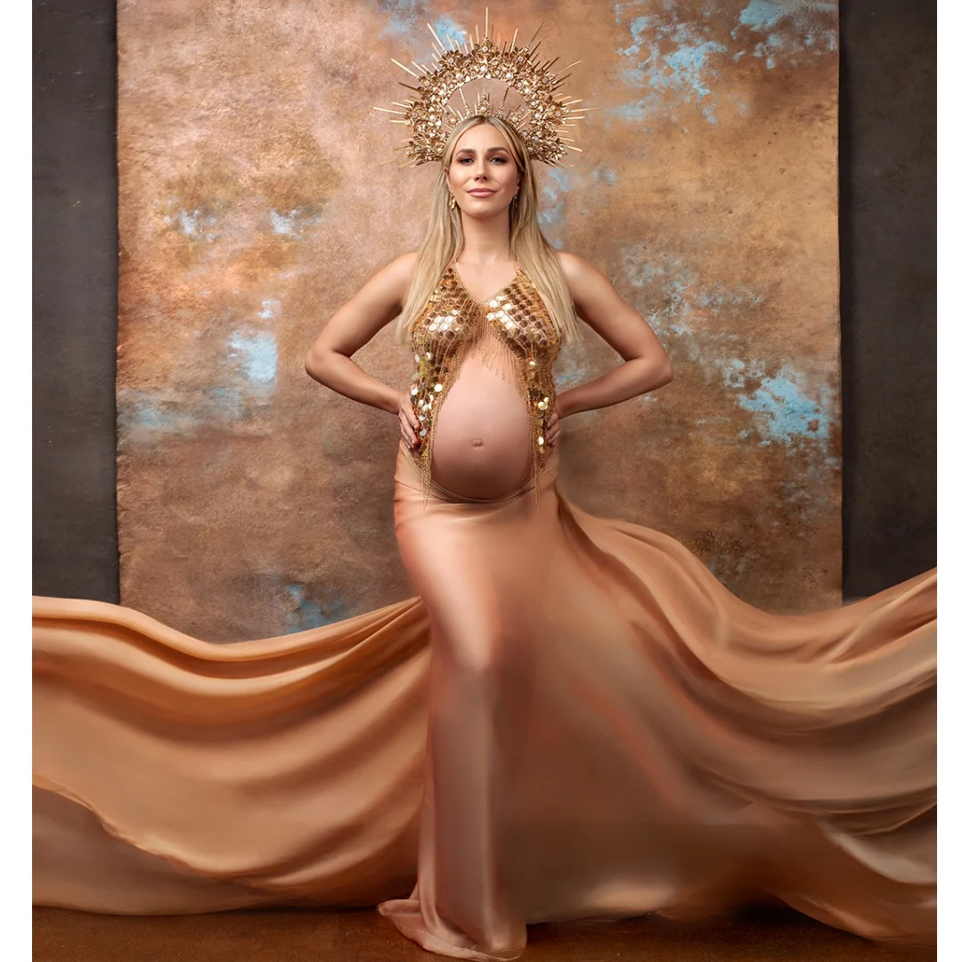 

Шикарные платья для выпускного вечера из 2 предметов с золотыми блестками и кисточками, платье для фотосессии, струящаяся юбка по индивидуальному заказу, платье de novia, реквизит для фотосъемки