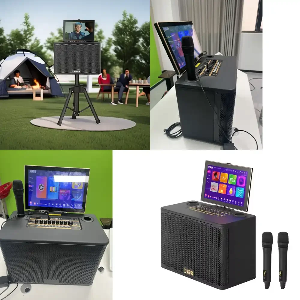 

Portable Wireless Audio System for Home Parties Set of Karaoke Players for Karaoke Enthusiasts