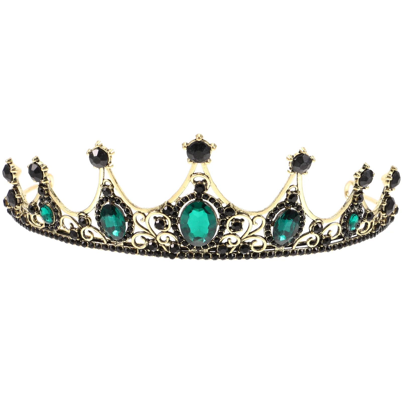 

Baroque Crown Head Band Tiara Headdress Bridal Vintage Crystal Bride Wedding Alloy Women Miss