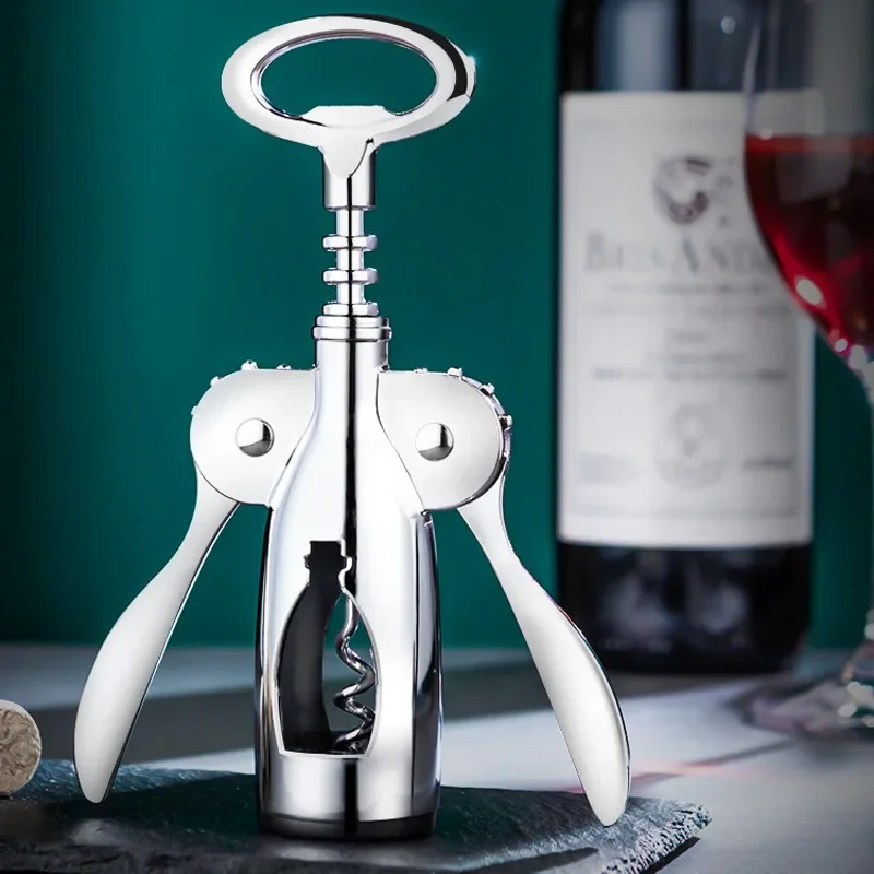 

Wine Opener Stainless Steel Zinc Alloy Premium Wing Corkscrew With Multifunctional Household With Kitchen Bottle Opener