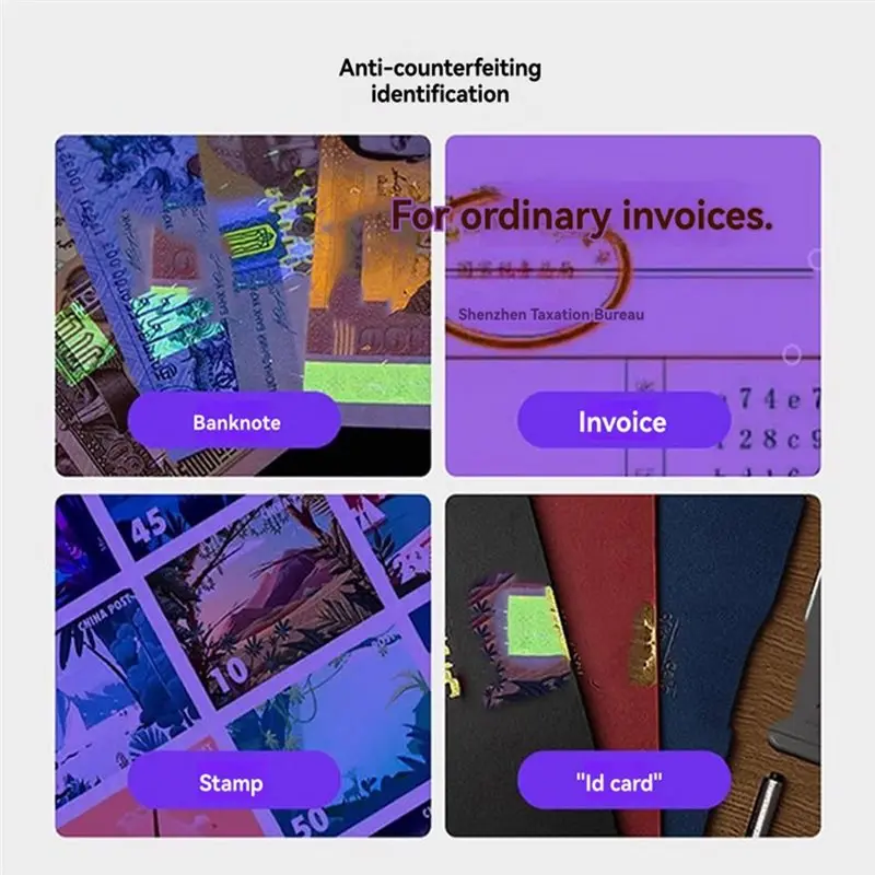 UNCL Portable UV Flashlight Ultraviolet Torch With Pen Clip 8Pcs Violet Light Use Pet Urine Scorpion Detector UV Lamp