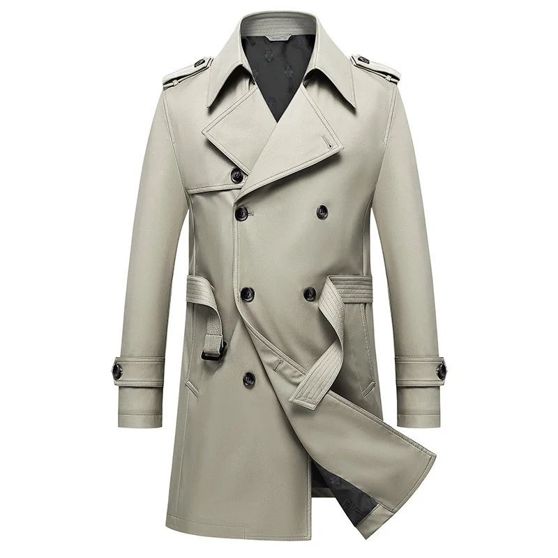 Classic Men\'s Trench Coat 8XL Plus Size windbreaker High Quality Business Casual Wind Coat Men Clothing Oversized Ponchos