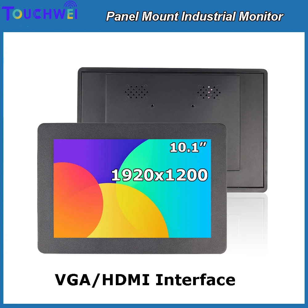 

10.1 Inch HD 1920x1200 Industrial Grade VGA for HDMI Capacitive/Resistive Touch Screen Monitor Panel Mount
