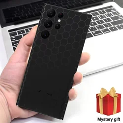 3D Matte Transparent Relief Shattered Glass Film For Samsung S25 S24 S23 S22 S21 S20 Ultra Note20 Ultra Back Rear Sticker