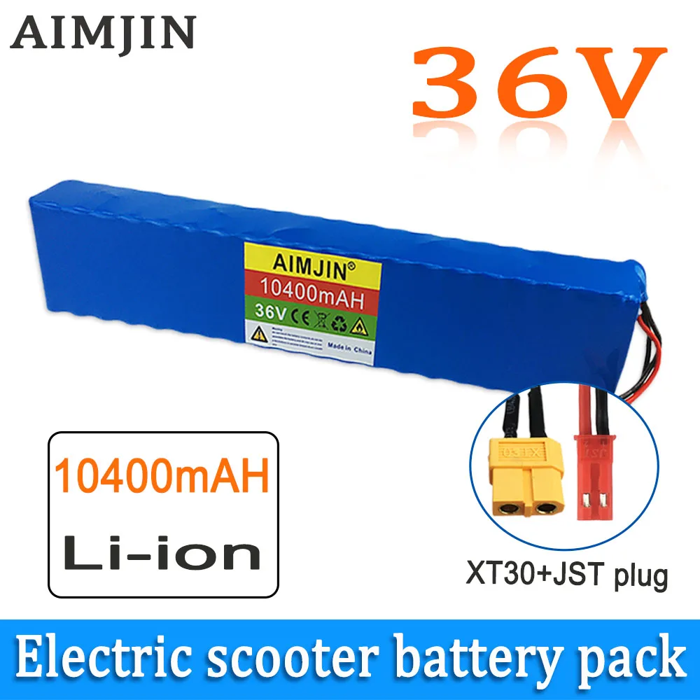 

36V 18650 10400mAh BMS Li-ion Battery Pack 10S4P 500W High Power Modified Bicycle Scooter Electric Vehicle with charger