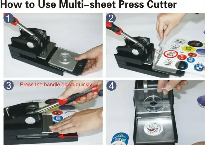 Multi-sheet Manual Press Badge Button Paper Cutter MSPC-2