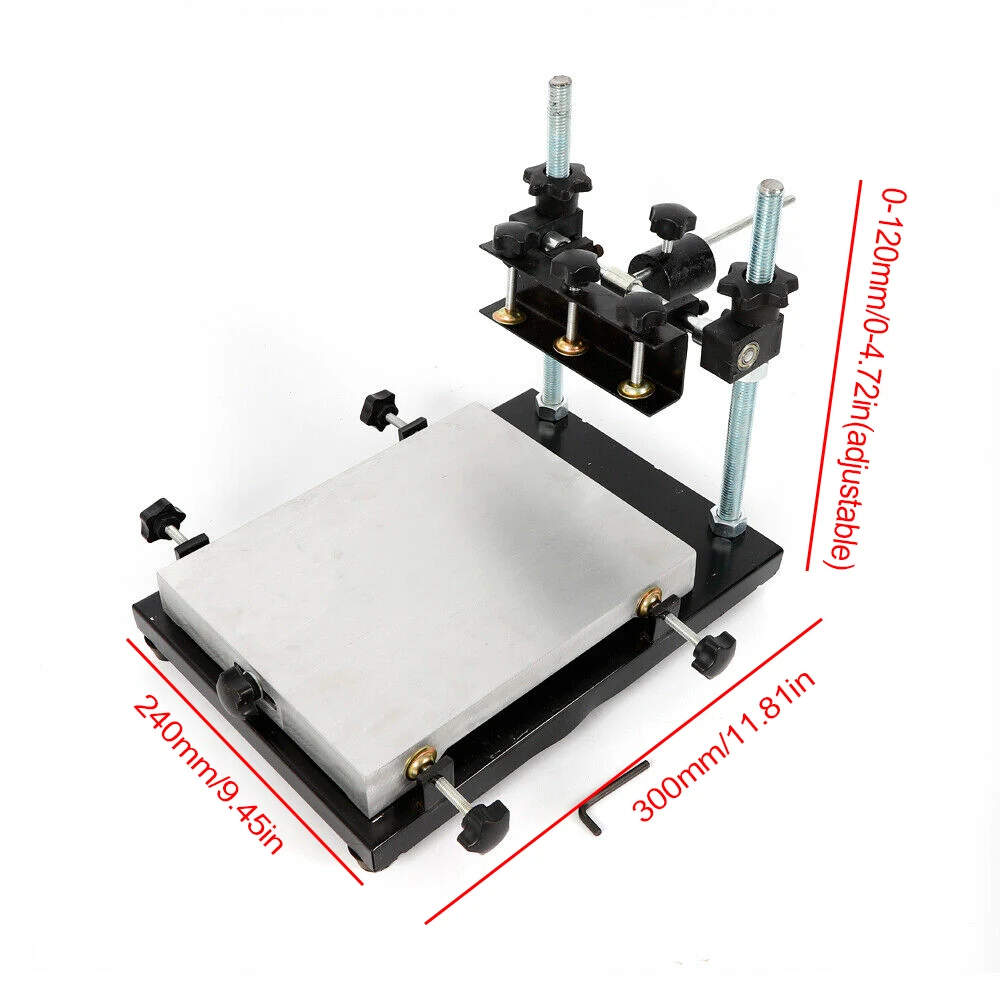 Handleiding Soldeerpasta Printing Machine 0-120Mm Verstelbare Pcb Smt Stencil Printer