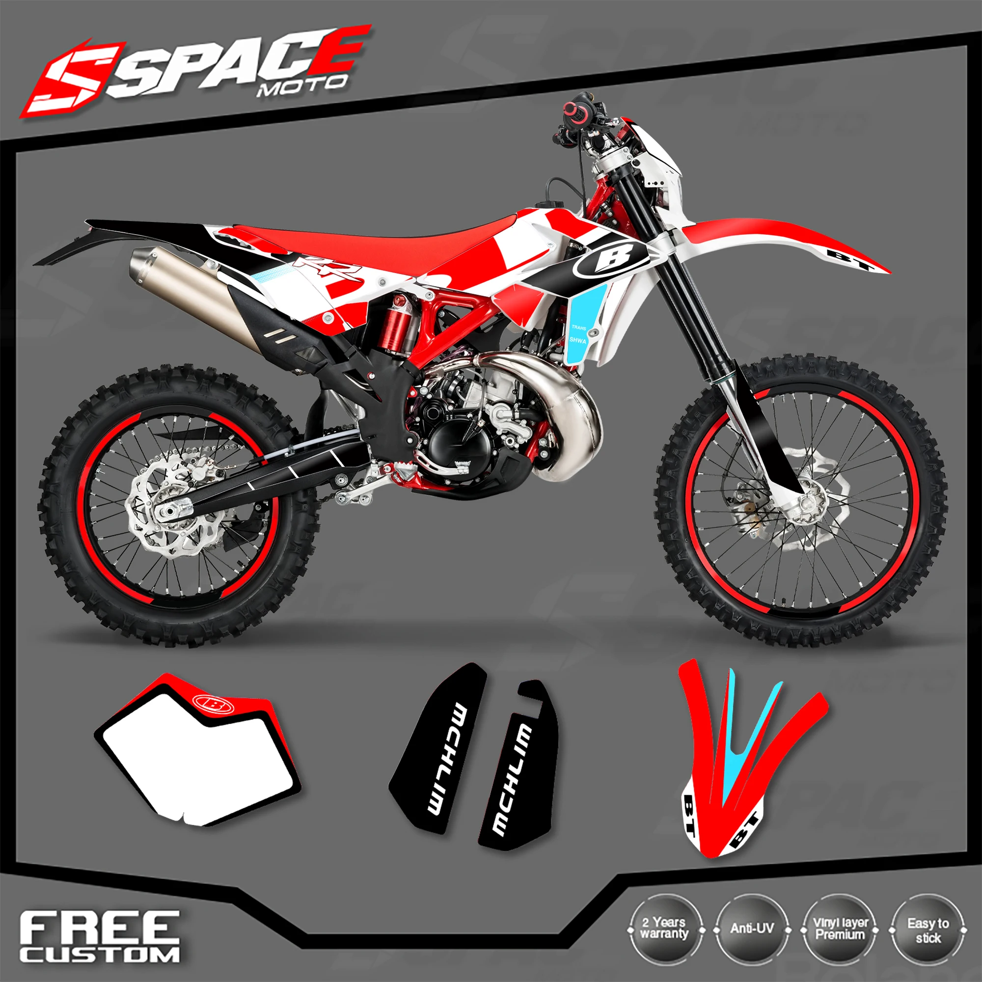 

SPACE Custom Motorcycle Graphics Background Decal for Beta 250 300 RR 2018 2019 18-19 Enduro Stickers Kits 09