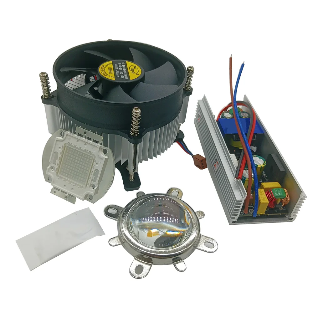 50W LED 50 Watt 395-400nm UV Ultra Violet High power LED +50W  AC85-265V driver  +heatsink lens  Kit