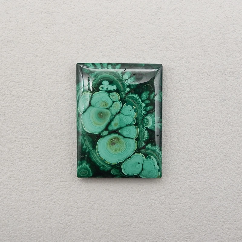Natural Stone Malachite Cabochon,DIY Jewelry Making Pendant Accessories Free Drilling 51x38x7mm 48g