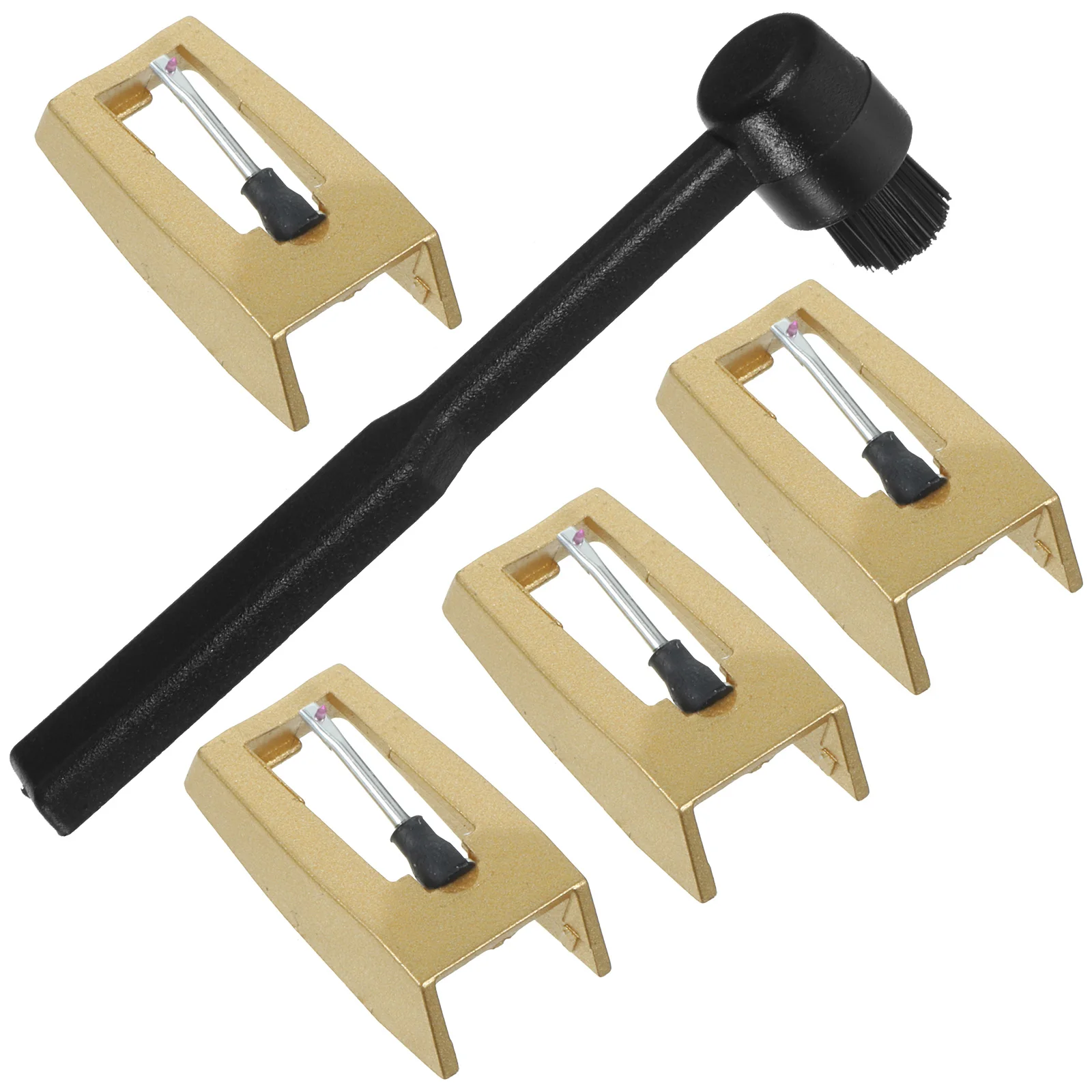 

1 Set Red Gem Pickup Head Wear-Resistant Clear Audio Replacement Phonograph Needle Turntable Record Player Vinyl Cartridge For