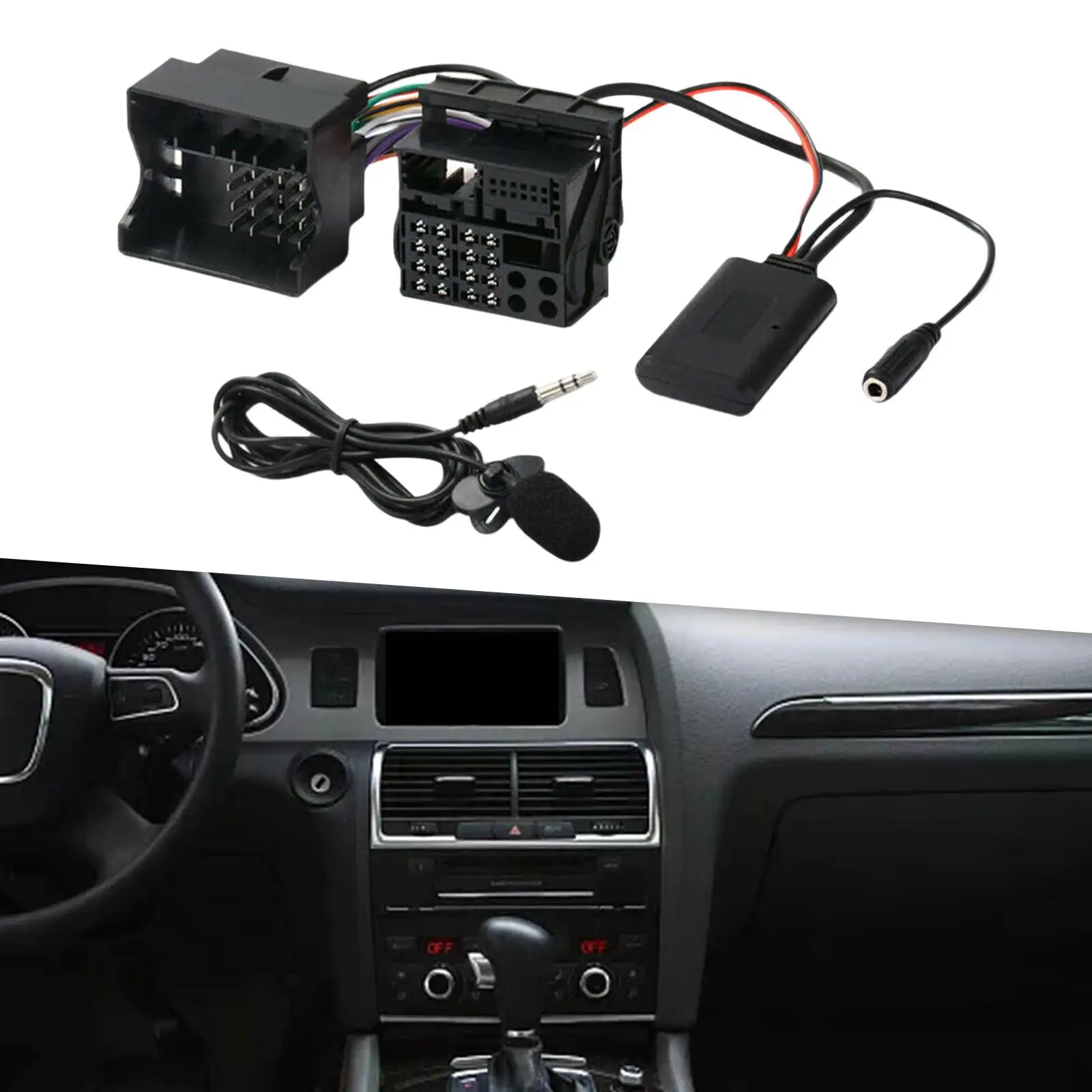 

Bluetooth AUX-адаптер с микрофоном, музыкальный кабель-модуль для Ford Mondeo MK3 2004-2007 Galaxy 2006-2007 Focus MK2 2004-2007