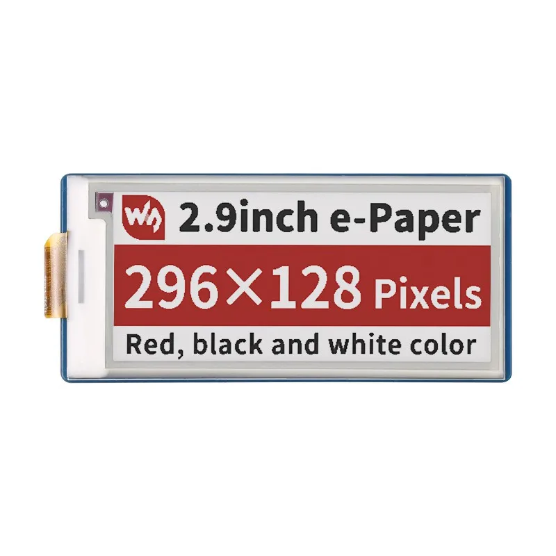 2.9inch E-Paper E-Ink Display Module (B) for Raspberry Pi Pico, 296×128, Red / Black / White, SPI Pico-ePaper-2.9-B