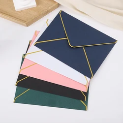 50pcs/lot Gilding Envelopes Bag Wedding Small Business Supplies Stationery DIY Postcard 150g Paper Invitations Storage Packaging