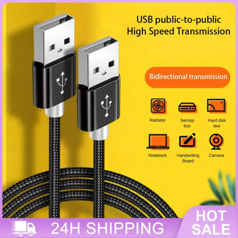 2 Meters Double-ended Usb Data Cable Double Head Hdd Transmission Data Cable Digital Cable Usb To Usb Extension Cable Heat Sink