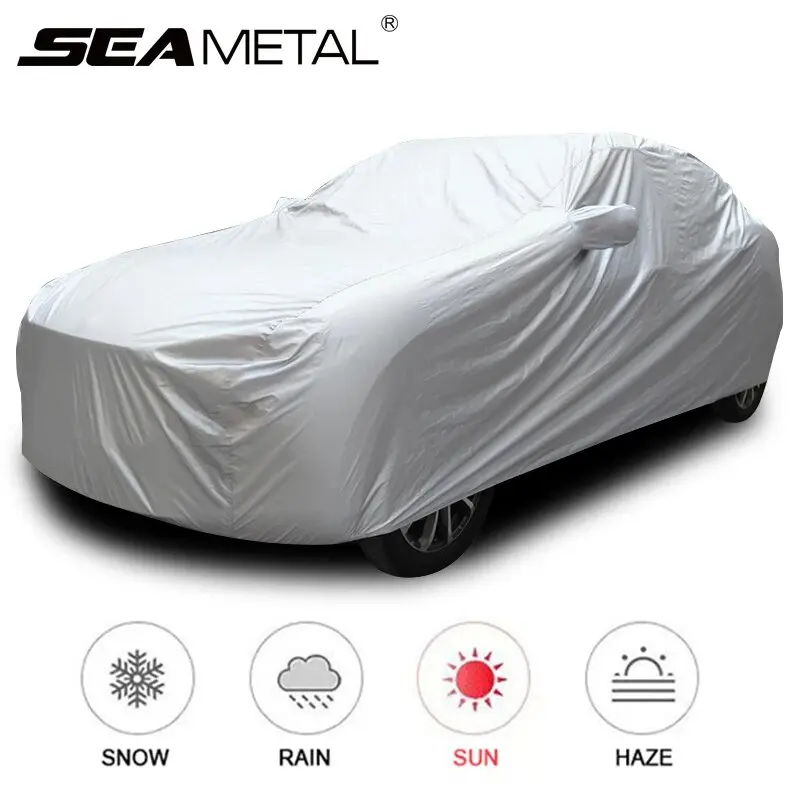 SEAMETAL Exterior Car Cover Outdoor Protection Full Car Covers Snow Cover Sunshade Waterproof Dustproof Universal for Sedan SUV