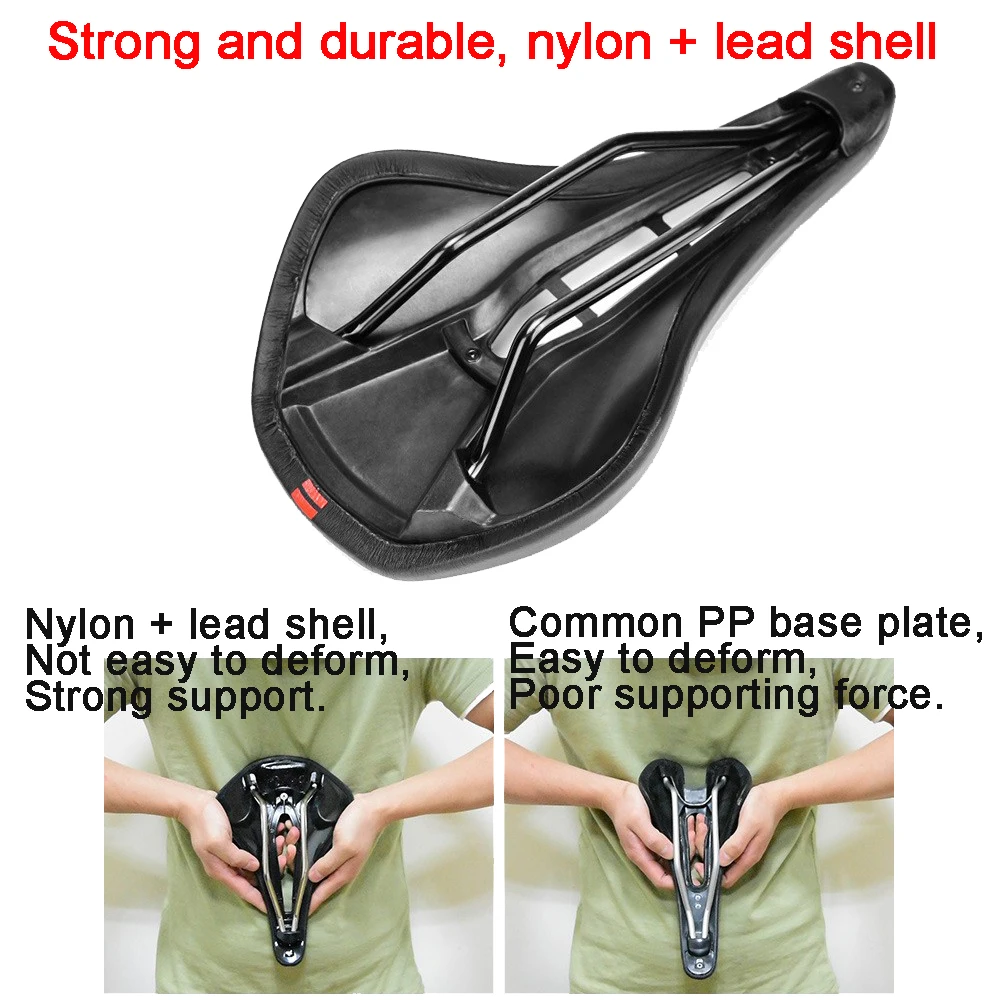 PROMEND MTB Bicycle Ergonomic Short Nose Saddle 160mm Wide Comfort Long Trip Light Weight Thicken Soft Buffer Seat