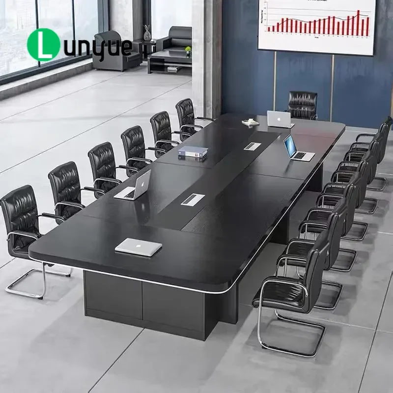 Modern Large Wood Conference Table for 12 People Multi-functional Office Furniture Commercial Use Wholesale