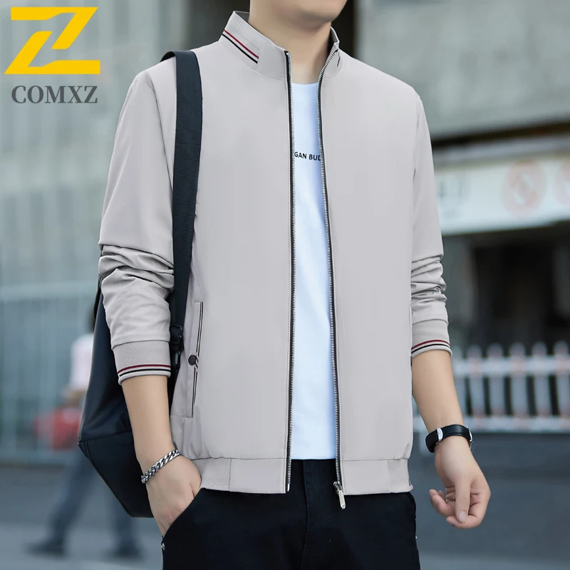 

2025 New Men Jacket Autumn Fashion Classic Skin friendly Breathable Stand up Collar Jacket Outdoor Casual Loose Men Zipper coat
