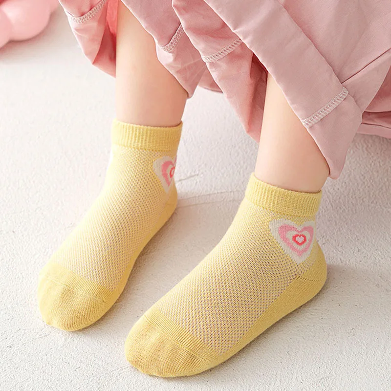 Chaussettes d\'été en coton pour enfants de 1 à 12 ans, 5 paires/lot, motif dessin animé, nouvelle collection printemps 2023