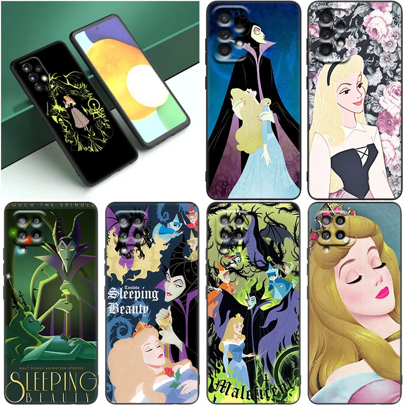 Sleeping Beauty Princess Aurora Case For Samsung A12 A13 A14 A22 A23 A32 A33 A34 A52S A53 A54 A72 A73 A24 A04S A50 A51 A70 A71