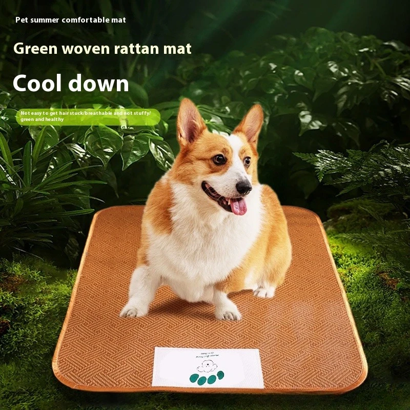 

Summer Cooling Pet Mat for Dogs Cats Breathable Ice Pad Non Slip Dog Bed All Season Use