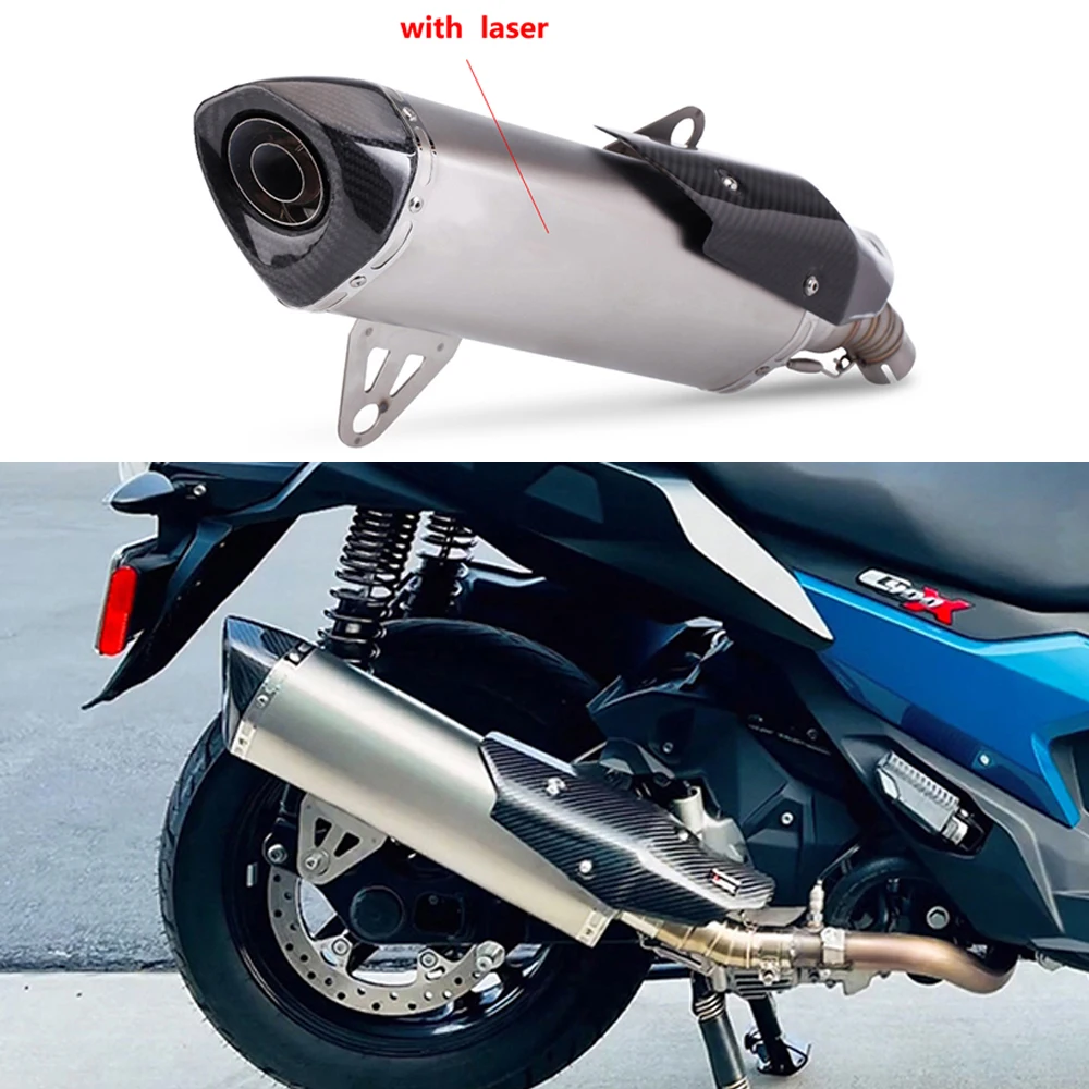 ل C400X C400GT 2018 2019-2023 دراجة نارية العادم الهروب ربط الأنابيب ألياف الكربون غطاء الخمار