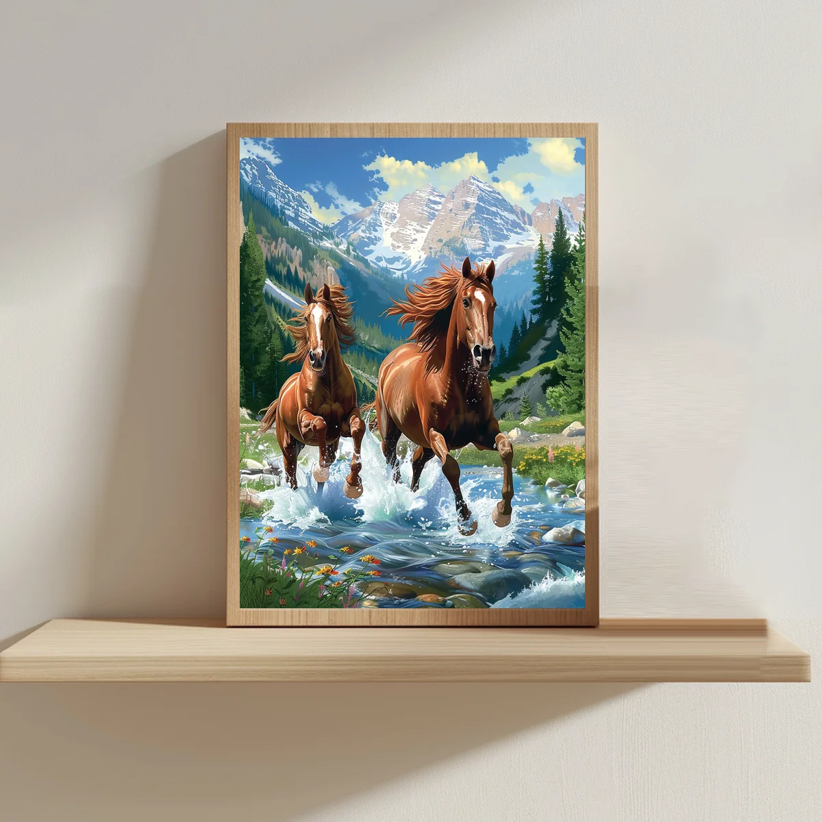 Galloping Horse Cross Stitch Kit DIY 11CT/14CT Embroidery Crafting Supplies Hanging Full Embroidery
