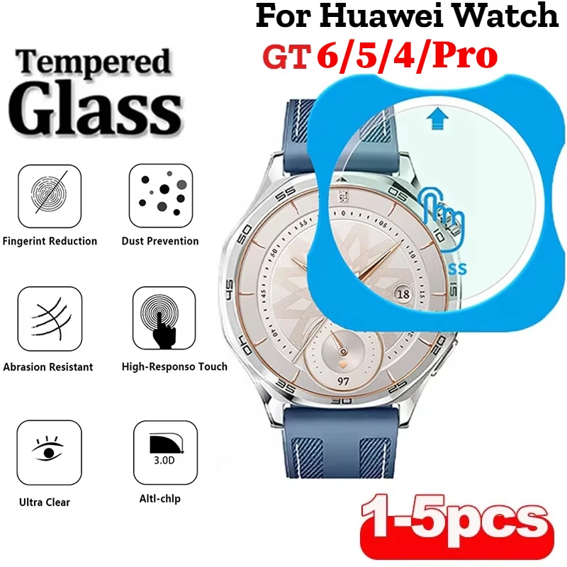 1/3/5PCS Tempered Glass for Huawei Watch GT7 6 GT5 4 46mm/41mm Quick Installation Premium Screen Protector for Huawei GT7 GT5Pro