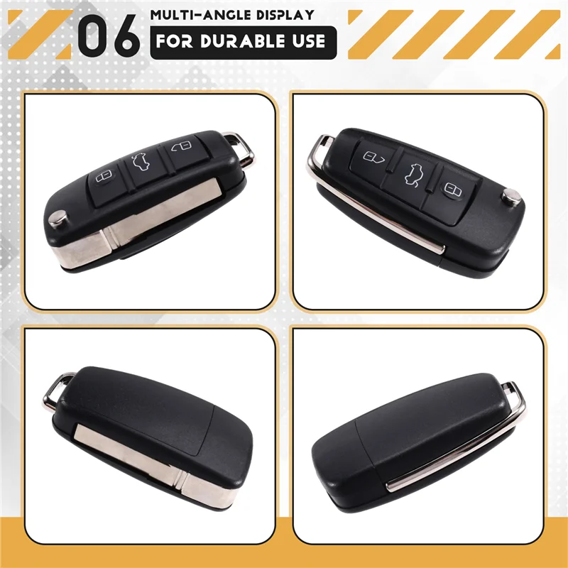 Llave remota inteligente Better-Car de 3 botones para A3 A4 TT ID48 Chip 433Mhz 8P0837220D