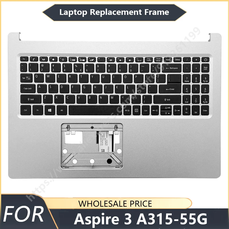 For Aspire 3 A315-55G N18Q13 6B.HEDN7.016  Original New US Keyboard Laptop Palmrest Upper Backlight Replacement Keyboard