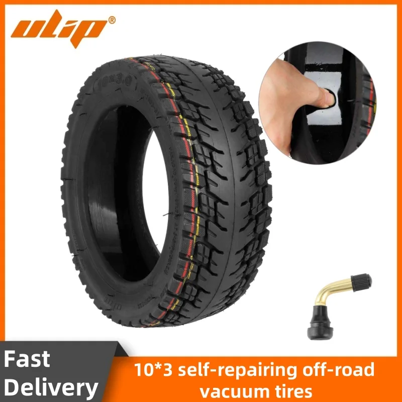

Ulip 10 inch 10*3 Self Repairing Off Road Tubeless Tire with Goo PVR50 Valve for Electric Scooter Parts Auto Repair Vacuum Tyre