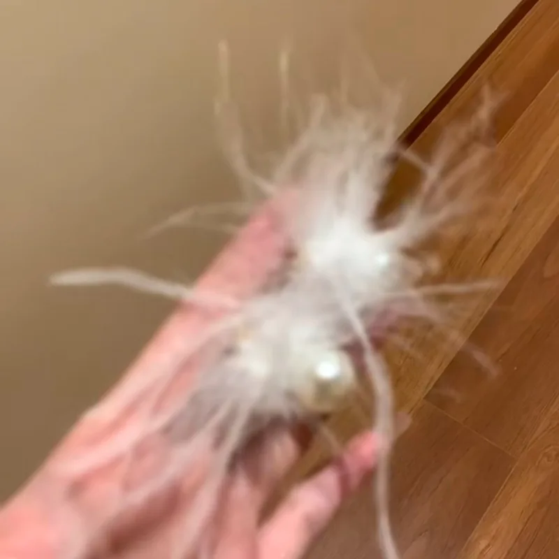 Pearl Feather Hair Clip White Elegant Premium Side Pin for Women Bridal Wedding Daily Lightweight Delicate Handmade Accessories